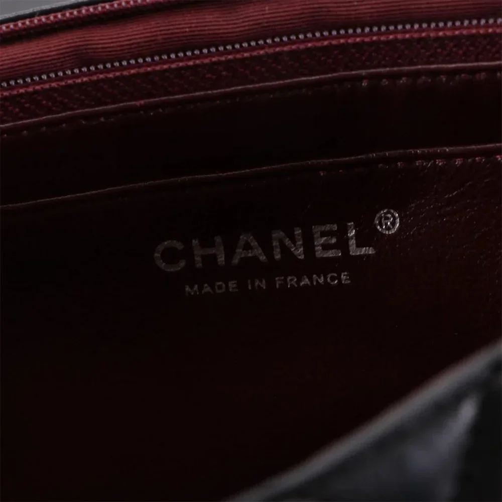 Chanel Black Quilted Lambskin Jumbo Single Flap Bag